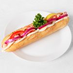 Krepsehaler i chilimajones-baguette