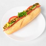 Omelettbaguette med bacon